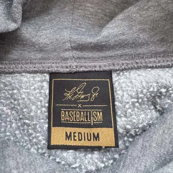 Baseballism Ken Griffey Jr Hoodie Bubble Gum Graphic Gray Medium Pullover - Picture 9 of 13